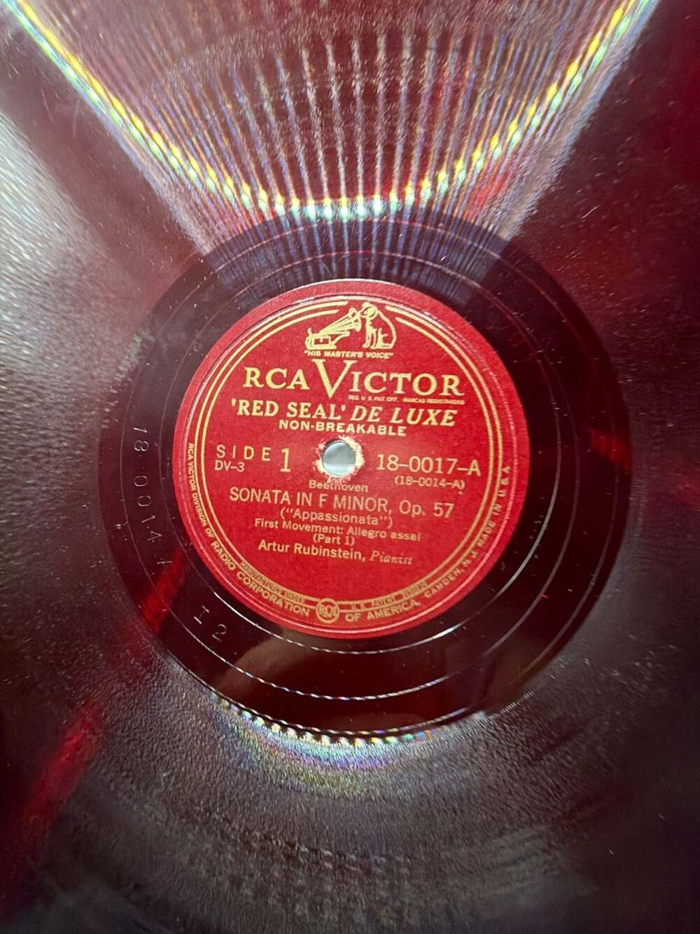 Artur Rubinstein Beethoven Sonata in F Minor, Op. 57 (Appassionata) RCA Victor R